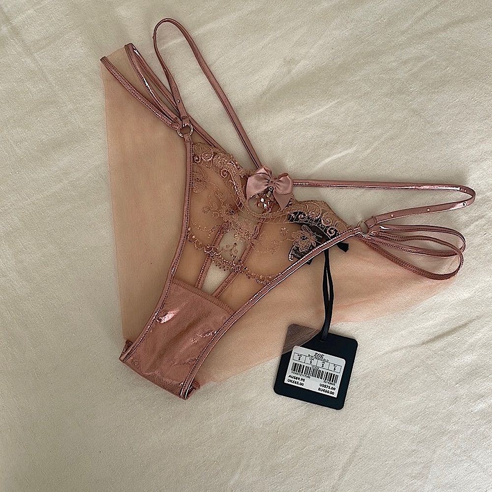 Honey Birdette Zoe Rose Gold Brief🩷